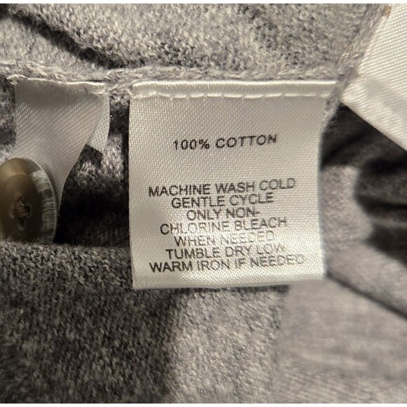 Loft Gray Cotton‎ Blend Cardigan Sweater with Pockets - Casual Comfort Layering - Picture 3 of 4